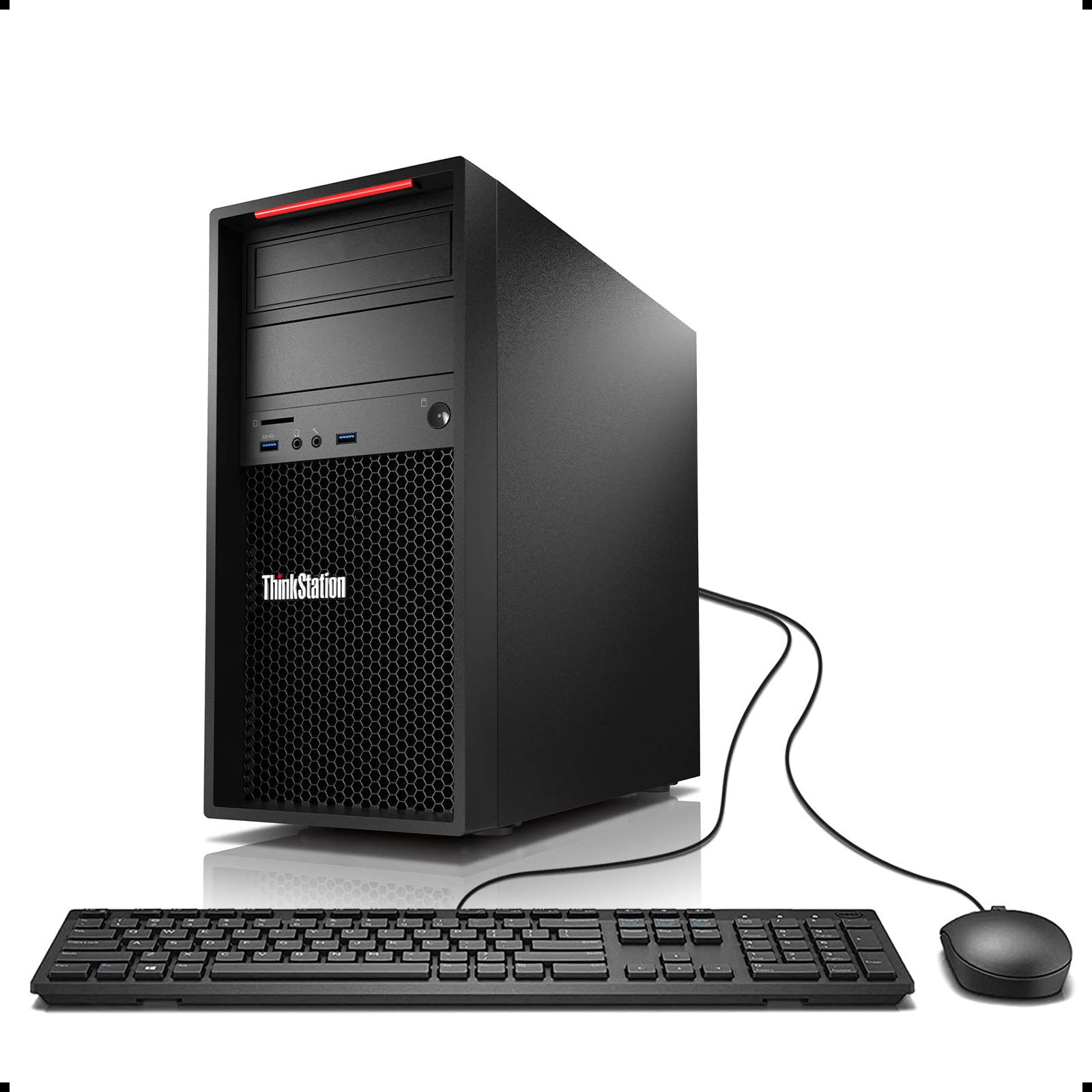 Lenovo ThinkStation P310 Tower Desktop PC, Intel Quad Core i7 6700 up to 4.0GHz, 16G DDR4, 1T SSD + 3T HDD, WiFi, BT 4.0, DVD, Windows 10 Pro 64-Multi-Language Support English/Spanish/French (Renewed)