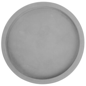 MyGift 11-inch Modern Gray Concrete Round Bathroom Vanity Tray, Cologne and Perfume Tray for Dresser Top