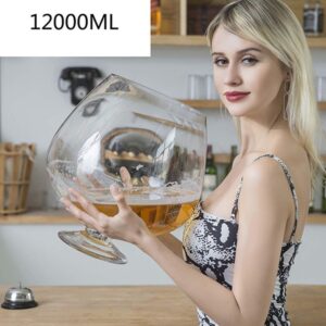 GAOGAO 2000ml To 12000ml Super Big Crystal Glass Brandy Glasses Drink Snifters Bar Wine Surprised Drinkware (2000ML)
