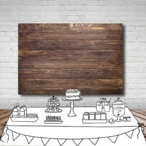 LYWYGG 10x8ft Thin Vinyl Brown Wood Backdrop Photographers Retro Wood Wall Background Cloth Seamless CP-19-1008
