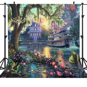 SSCSTS 6x6ft Palace Photography Background Fairy Tale Prince Princess Happiness Frog Castle Photography Background Studio Props LYST735