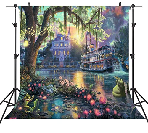 SSCSTS 6x6ft Palace Photography Background Fairy Tale Prince Princess Happiness Frog Castle Photography Background Studio Props LYST735