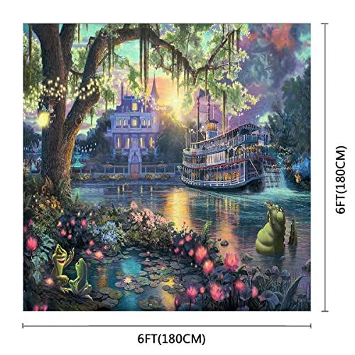 SSCSTS 6x6ft Palace Photography Background Fairy Tale Prince Princess Happiness Frog Castle Photography Background Studio Props LYST735