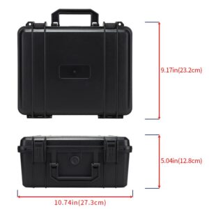 HUL 11in x 8in x 5in Waterproof Hard Case with Customizable Pluck Foam Interior for Test Instruments Compact Cameras and Tools