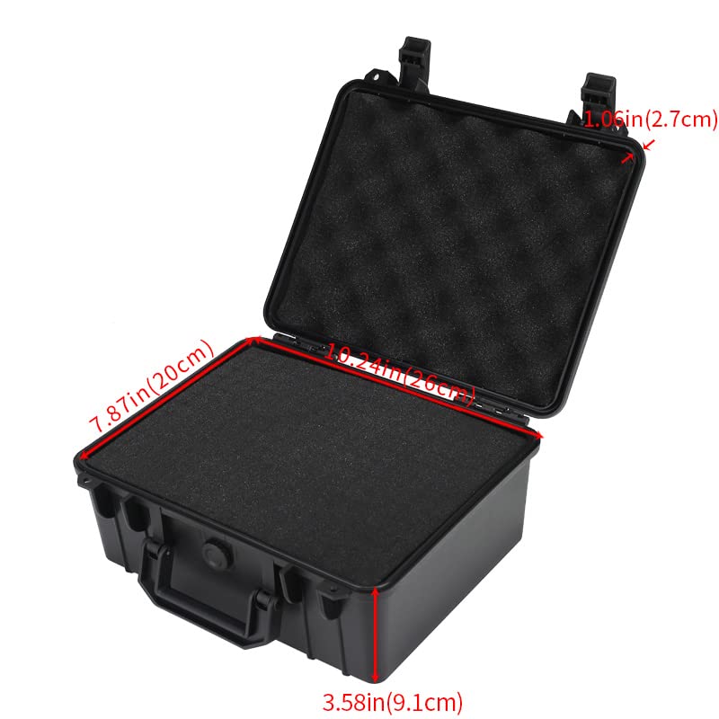 HUL 11in x 8in x 5in Waterproof Hard Case with Customizable Pluck Foam Interior for Test Instruments Compact Cameras and Tools