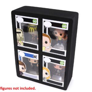 Polar Whale Protective Case Foam Box Organizer for Toy Figurine Collectors Strong Acid Free Compatible with Funko Pop Boxes 10.7 x 14.2 x 4.2 Inches Black Foam 4 Compartments Storage