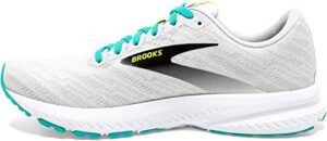 brooks womens launch 7 running shoe - white/nightlife/atlantis - b - 7