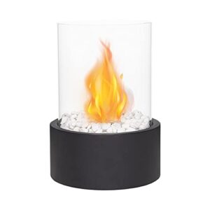jhy design extra large tabletop fire bowl pot portable tabletop fireplace–clean-burning bio ethanol ventless fireplace
