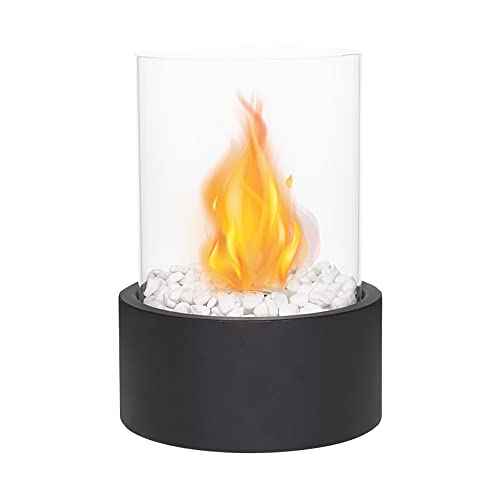 JHY DESIGN Extra Large Tabletop Fire Bowl Pot Portable Tabletop Fireplace–Clean-Burning Bio Ethanol Ventless Fireplace