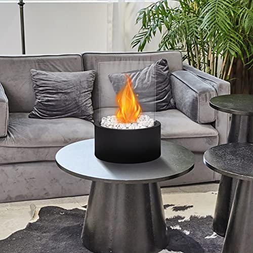 JHY DESIGN Extra Large Tabletop Fire Bowl Pot Portable Tabletop Fireplace–Clean-Burning Bio Ethanol Ventless Fireplace