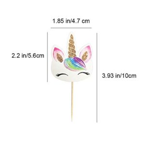 24 pcs Unicorn Cupcake Toppers party supplies cake decorating Insert card choose children birthday party wedding cake banner Decoration