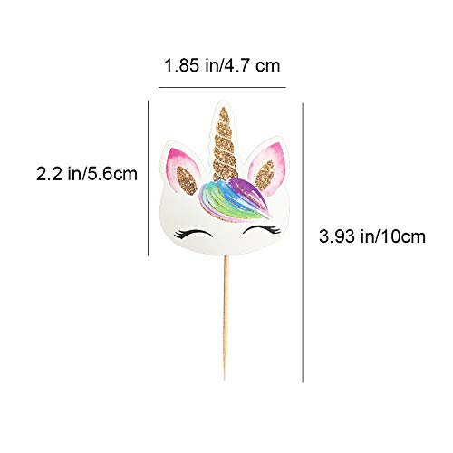 24 pcs Unicorn Cupcake Toppers party supplies cake decorating Insert card choose children birthday party wedding cake banner Decoration