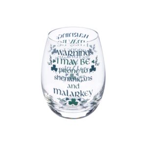 Cypress Home Celtic Memories Stemless Wine Glass - 4 x 5 x 4 Inches