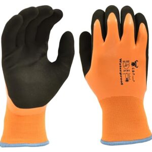 Deerskin or Waterproof Cold Weather Work Gloves Double Coated Windproof HPT Plam and Fingers Acrylic Terry inner