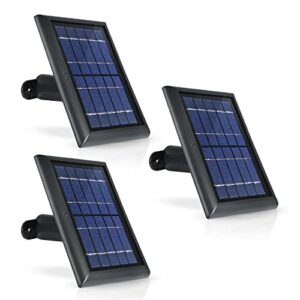 wasserstein outdoor solar panel with internal battery compatible with blink outdoor and xt2/xt cameras (3 pack)