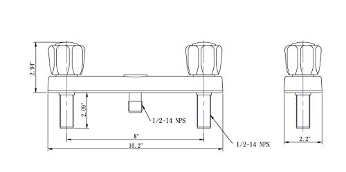 Dura Faucet Economical Shower Faucet with Classic Clear Acrylic Knobs (Chrome Polished)