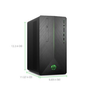 VR Ready HP Pavilion Gaming PC Desktop Computer, Intel Core i5-9400F, NVIDIA GeForce GTX 1660Ti, 8GB RAM, 256GB SSD, Windows 10 (690-0073w, Black)