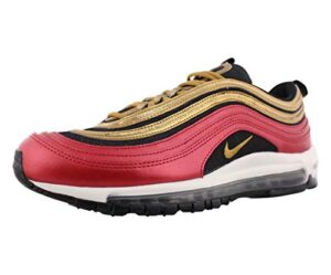 nike womens air max 97 trail running shoes, university red/metallic gold, 6.5