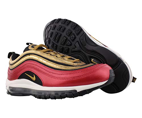 Nike womens Air Max 97 Trail Running Shoes, University Red/Metallic Gold, 6.5