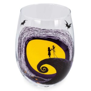 Nightmare Before Christmas Disney The Jack & Sally on Spiral Hill Stemless Glass