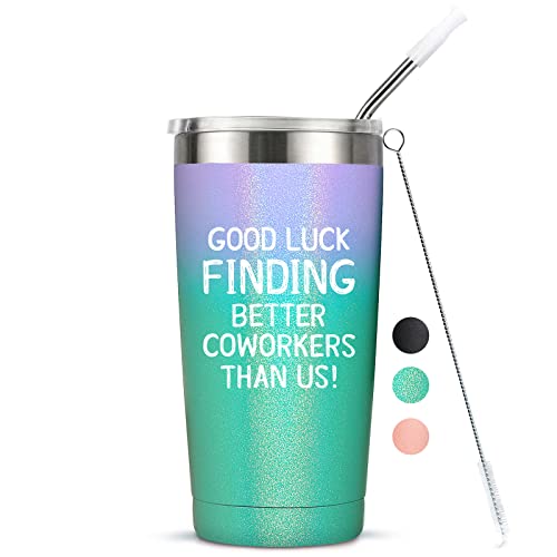MASGALACC Going Away Gift for Coworker Women Goodbye, Farewell, Leaving Cup for Colleague Boss Co-worker Friends - Good Luck Finding Better Coworkers Than Us Tumbler Cup Mug, 20-Ounce