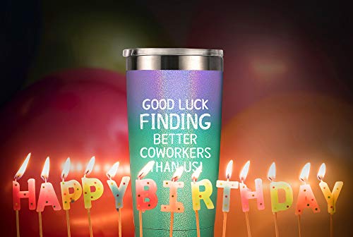 MASGALACC Going Away Gift for Coworker Women Goodbye, Farewell, Leaving Cup for Colleague Boss Co-worker Friends - Good Luck Finding Better Coworkers Than Us Tumbler Cup Mug, 20-Ounce