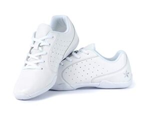 rebel athletic rise cheer shoe, white, size 6.5