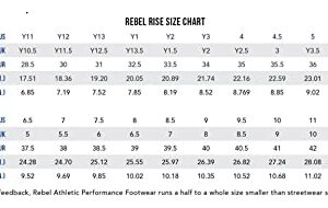 Rebel Athletic Rise Cheer Shoe, White, Size 6.5