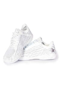 rebel athletic revolt white cheer shoe, white, size 6.5
