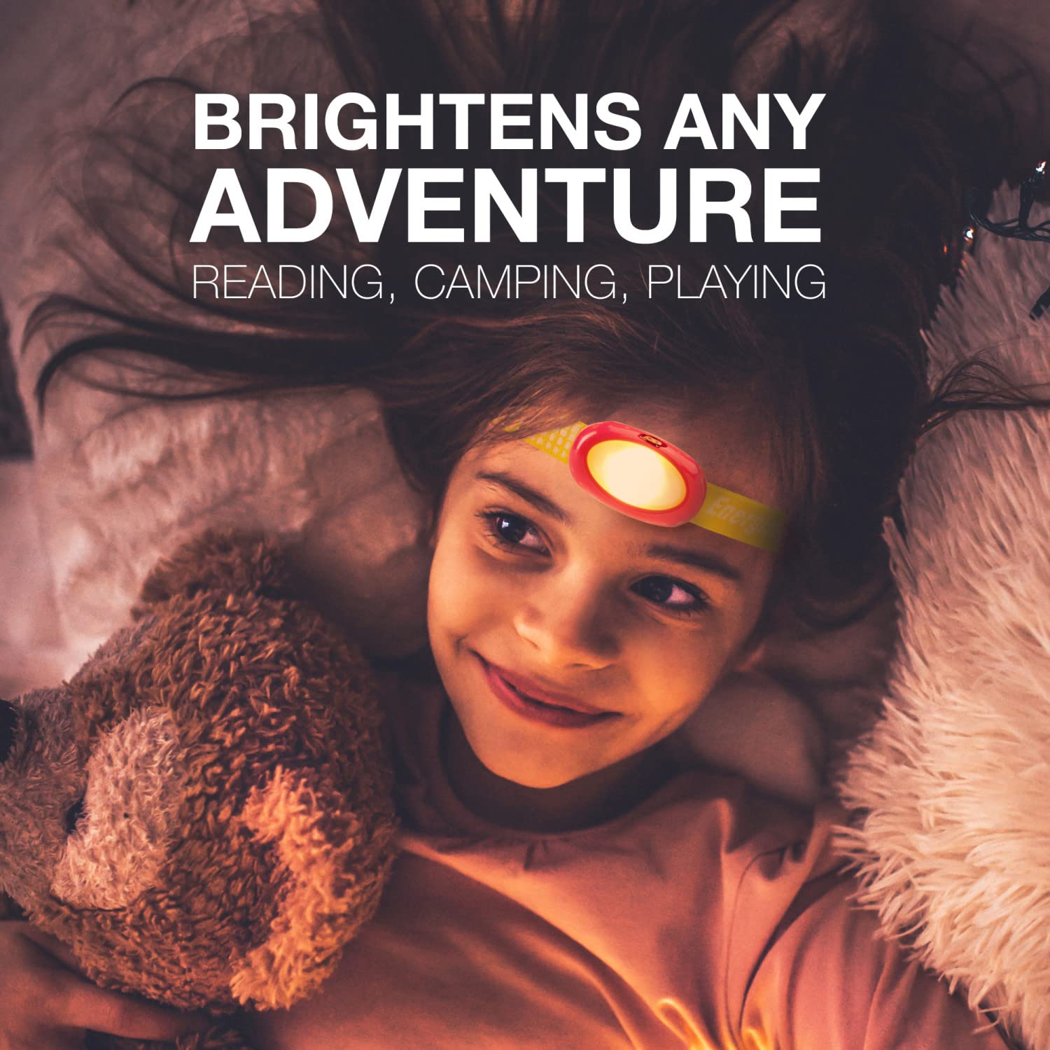 Energizer LED Headlamp for Kids, Ages 3+, Bright Headlamp for Indoor and Outdoor Play, Batteries Included, Pack of 1