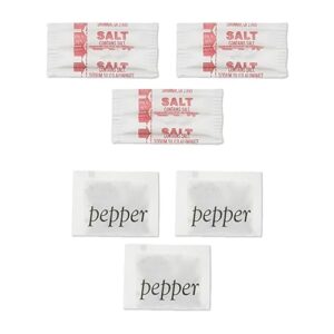 perfect stix - salt and pepper packets-200 salt and pepper packets combo -100 of each (200 total packets)