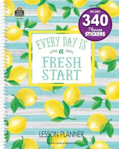 teacher created resources lemon zest lesson planner 8.5 inches x 11 inches
