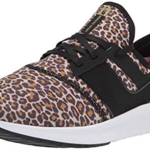 New Balance Women's Fuelcore Nergize Classic Sport V1 Sneaker, Leopard/Black, 5 Wide US