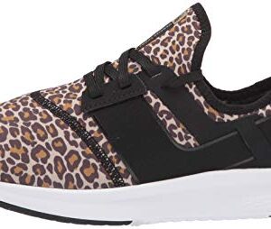 New Balance Women's Fuelcore Nergize Classic Sport V1 Sneaker, Leopard/Black, 5 Wide US