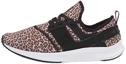 New Balance Women's Fuelcore Nergize Classic Sport V1 Sneaker, Leopard/Black, 5 Wide US