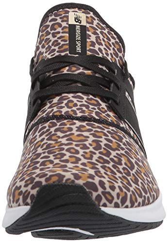 New Balance Women's Fuelcore Nergize Classic Sport V1 Sneaker, Leopard/Black, 5 Wide US