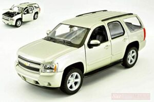 scale model compatible with chevrolet tahoe 2008 silver 1:24-27 welly we22509gd