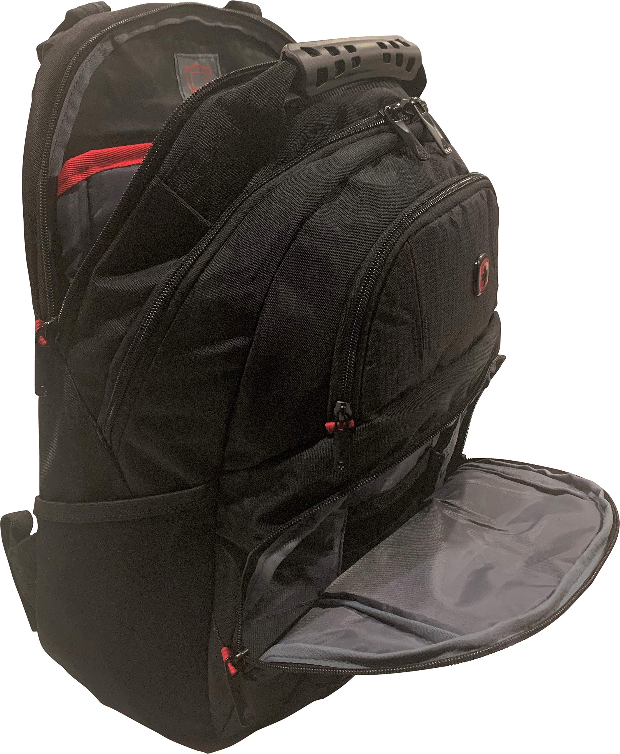 Wenger Tandem Backpack with 16 Laptop Pocket and Tablet Pocket, Black