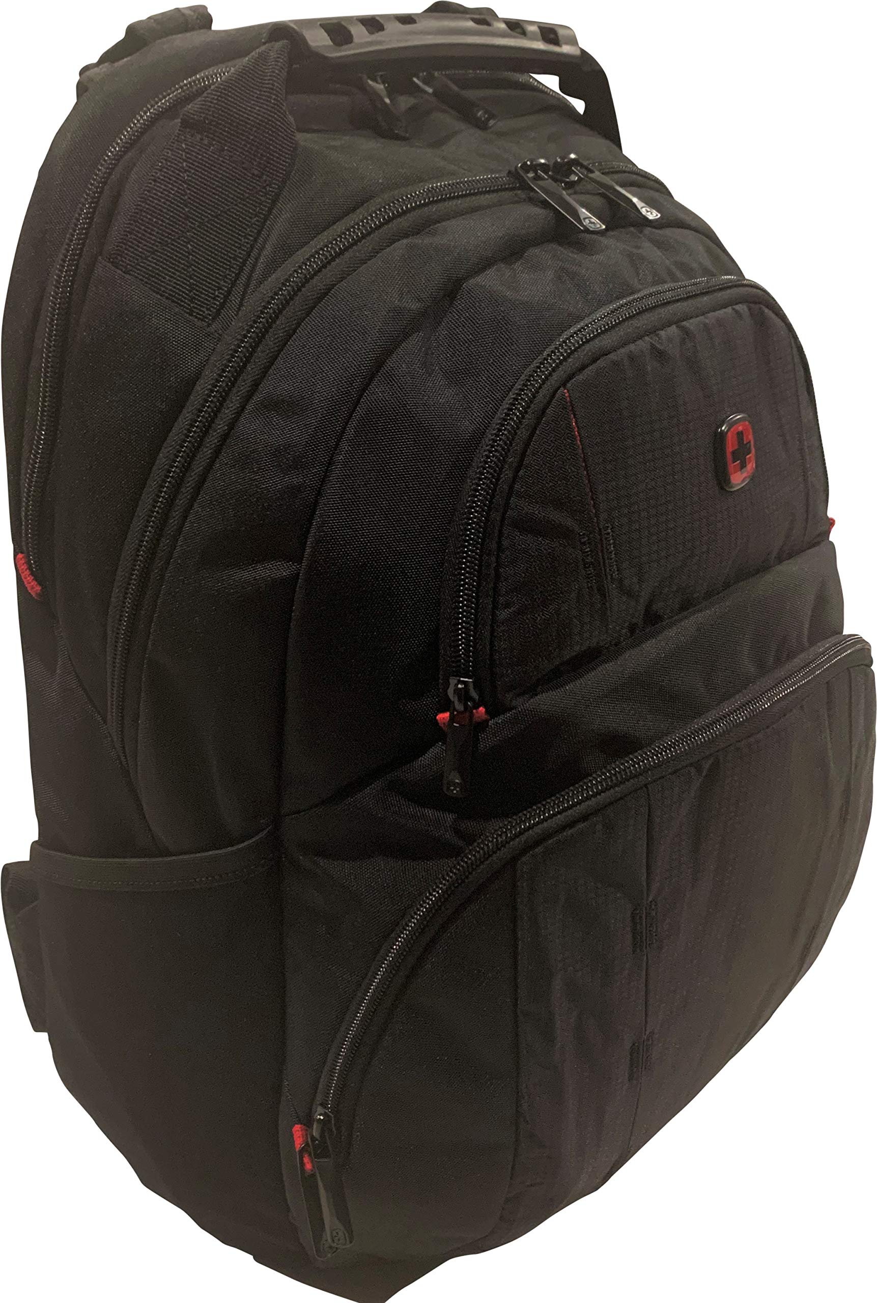 Wenger Tandem Backpack with 16 Laptop Pocket and Tablet Pocket, Black