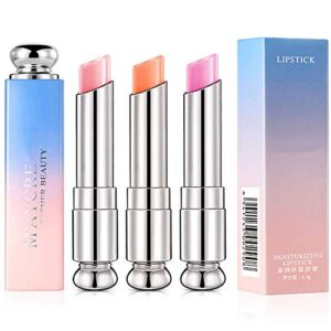 3 colors jelly lipstick set petansy moisturizing magic temperature color changing long lasting lip balm