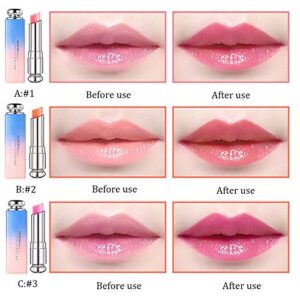 3 Colors Jelly Lipstick Set Petansy Moisturizing Magic Temperature Color Changing Long Lasting Lip Balm