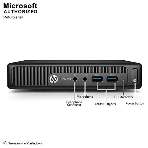 HP ProDesk 400 G2 Mini Desktop PC, Intel Quad Core i5-6500T up to 3.1GHz, 16G DDR4, 512G SSD, WiFi, BT 4.0, Windows 10 Pro 64 Bit-Multi-Language Supports English/Spanish/French(Renewed)