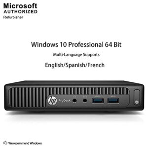 HP ProDesk 400 G2 Mini Desktop PC, Intel Quad Core i5-6500T up to 3.1GHz, 16G DDR4, 512G SSD, WiFi, BT 4.0, Windows 10 Pro 64 Bit-Multi-Language Supports English/Spanish/French(Renewed)