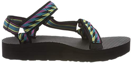 Teva Women's Ankle Strap Wedge Sandal, Bolt Retro, us:11