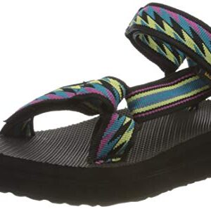 Teva Women's Ankle Strap Wedge Sandal, Bolt Retro, us:11