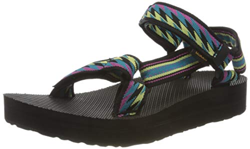 Teva Women's Ankle Strap Wedge Sandal, Bolt Retro, us:11