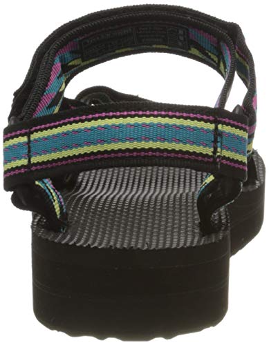 Teva Women's Ankle Strap Wedge Sandal, Bolt Retro, us:11