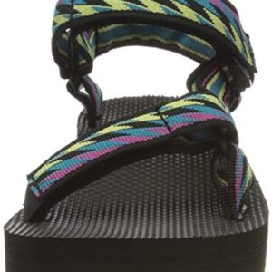 Teva Women's Ankle Strap Wedge Sandal, Bolt Retro, us:11