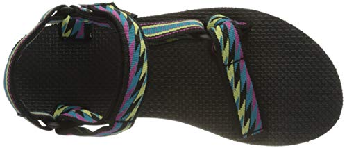 Teva Women's Ankle Strap Wedge Sandal, Bolt Retro, us:11