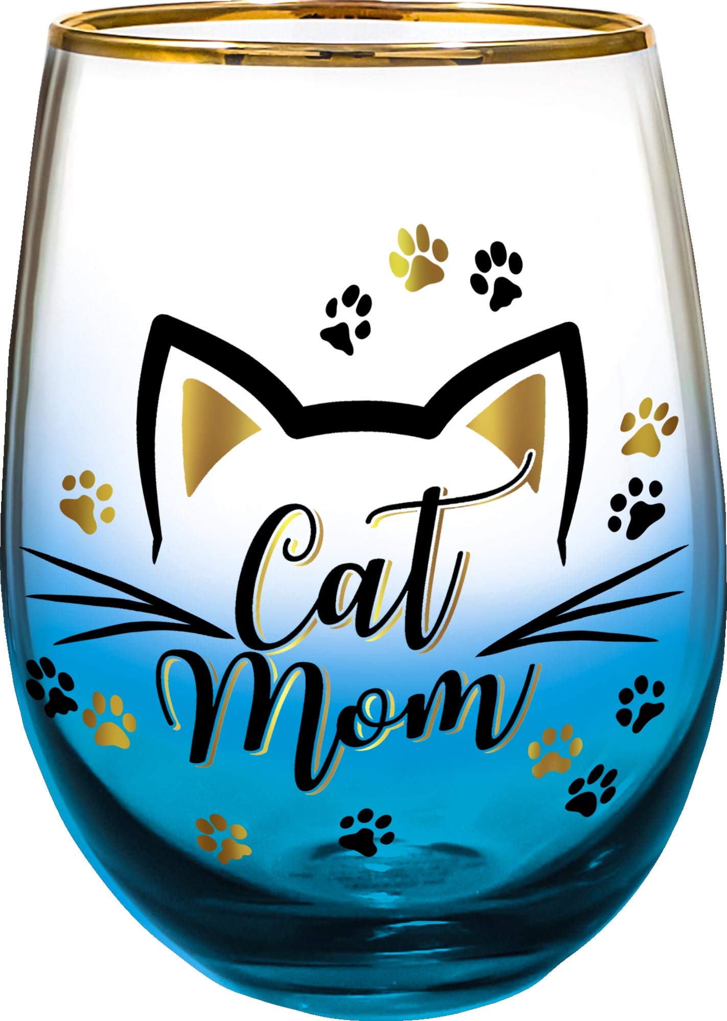 Spoontiques Cat Mom Stemless Glass